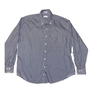 Peter Millar Crown Soft Cotton Silk Checkered Men's Long Sleeve Shirt XL